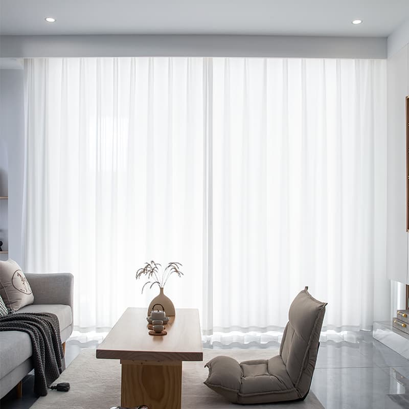 Herringbone Jacquard Light Filtering Sheer Curtains Privacy & Style Combined