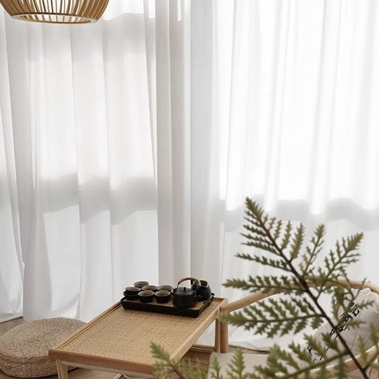 MS-07 King Light-Filtering & Non-See-Through Sheer Curtain
