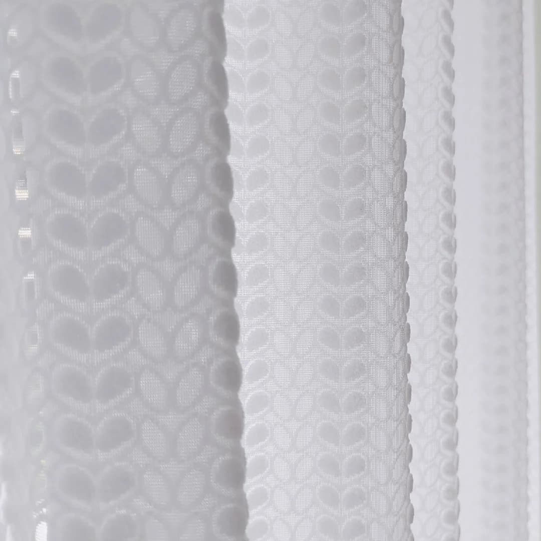 French Luxury Wheat Embossed Texture Sheer Curtains