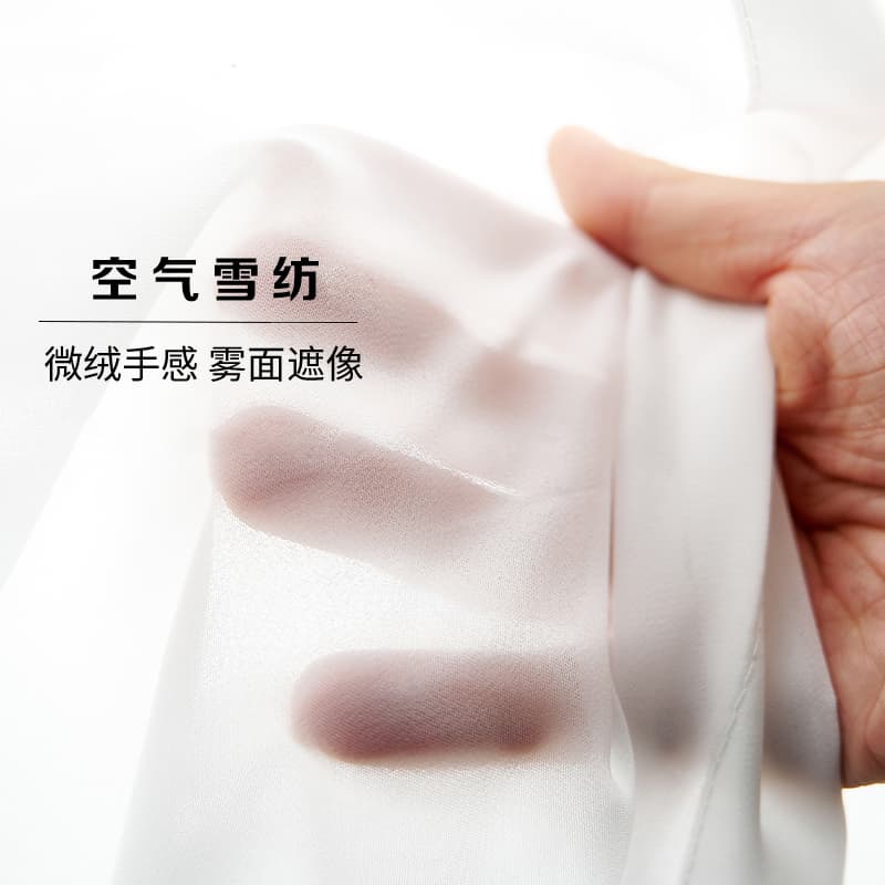 Chiffon Flowy White Sheer Curtains