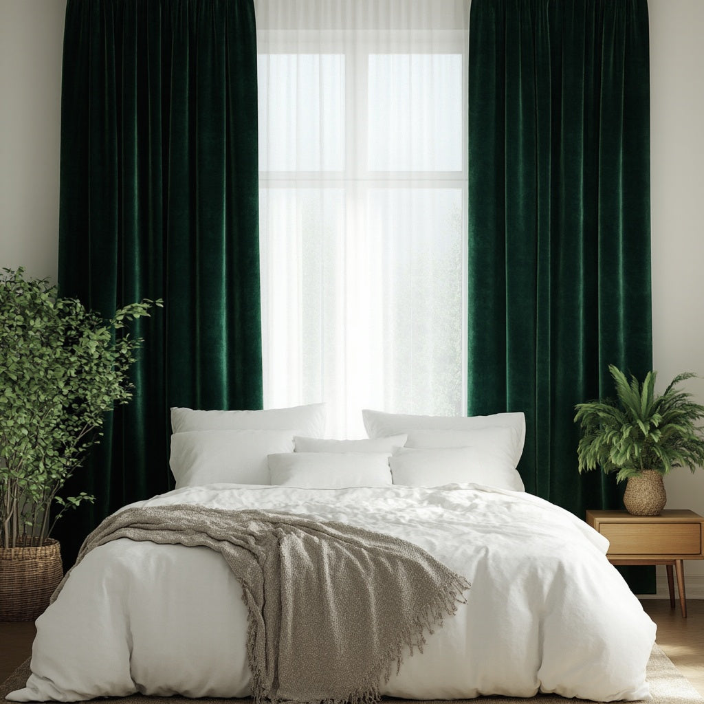 818# Luxurious Thermal Velvet Curtains for Home Theater & Living Spaces