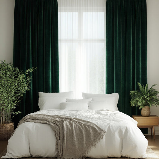 818# Luxurious Thermal Velvet Curtains for Home Theater & Living Spaces