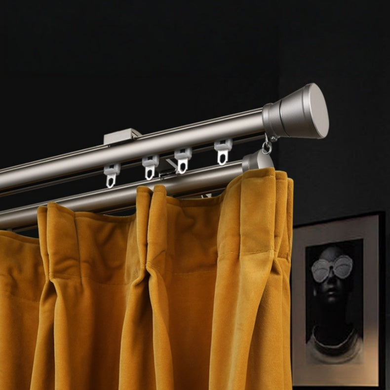 Extra-Long Heavy-Duty Curtain Rod for Large Windows & Sliding Doors – Adjustable Aluminum Alloy Rod with Silent Glide