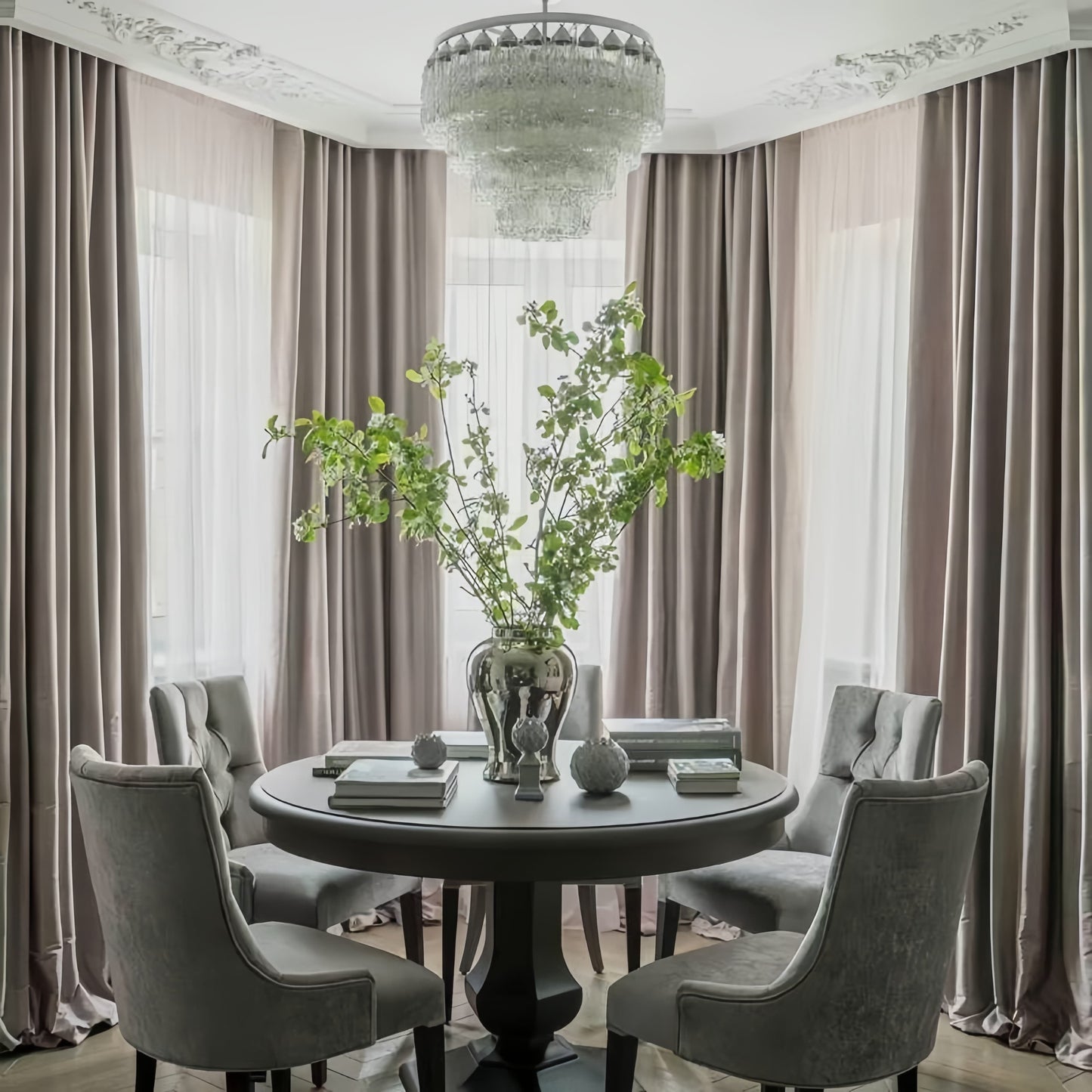 818# Luxurious Thermal Velvet Curtains for Home Theater & Living Spaces