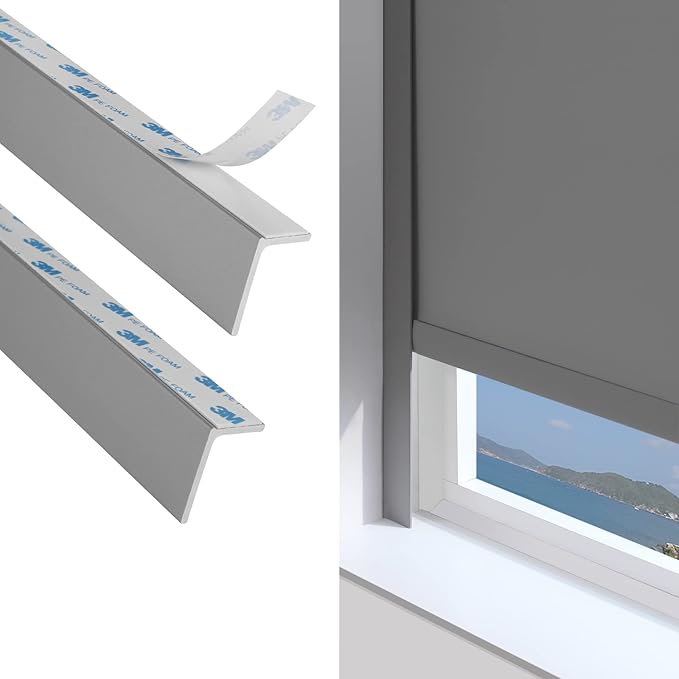 L-Shaped Light Blocking Strip for Roller Shades – Gap Filler for Better Light Control