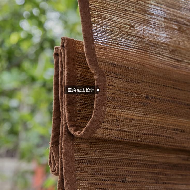 MR-02 Natural Jute Bamboo Roman Shades