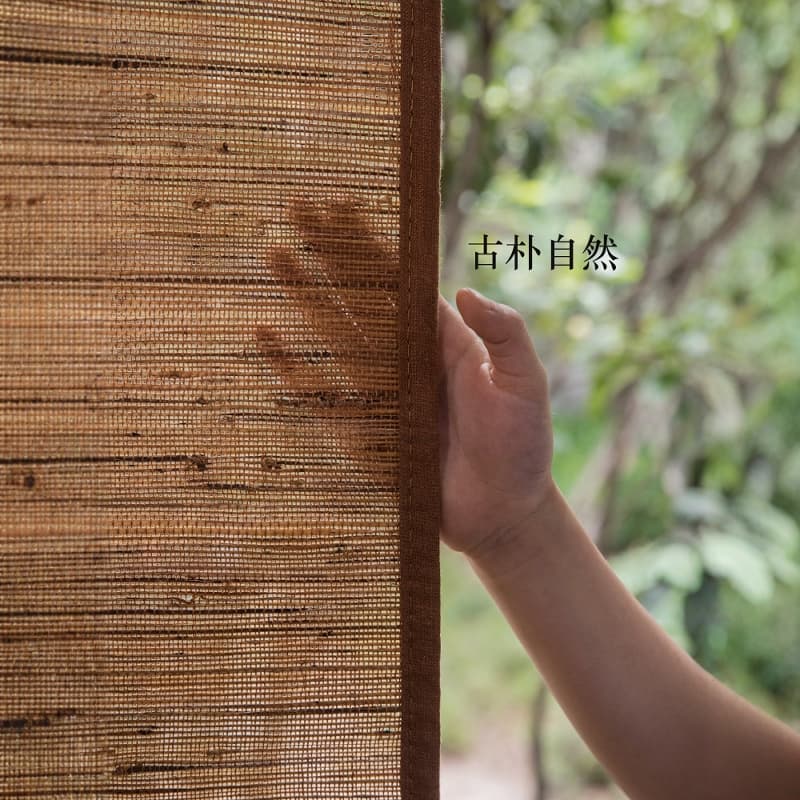 MR-02 Natural Jute Bamboo Roman Shades