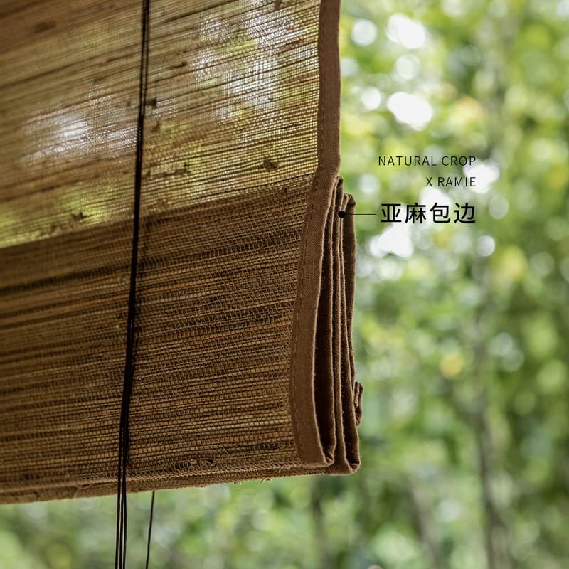MR-02 Natural Jute Bamboo Roman Shades