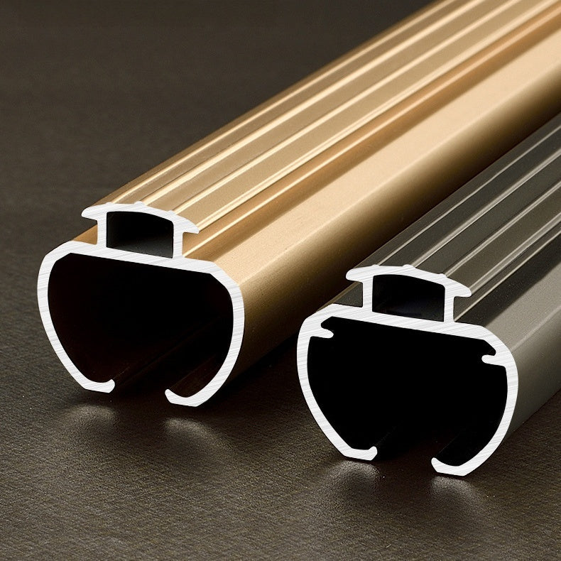 Extra-Long Heavy-Duty Curtain Rod for Large Windows & Sliding Doors – Adjustable Aluminum Alloy Rod with Silent Glide