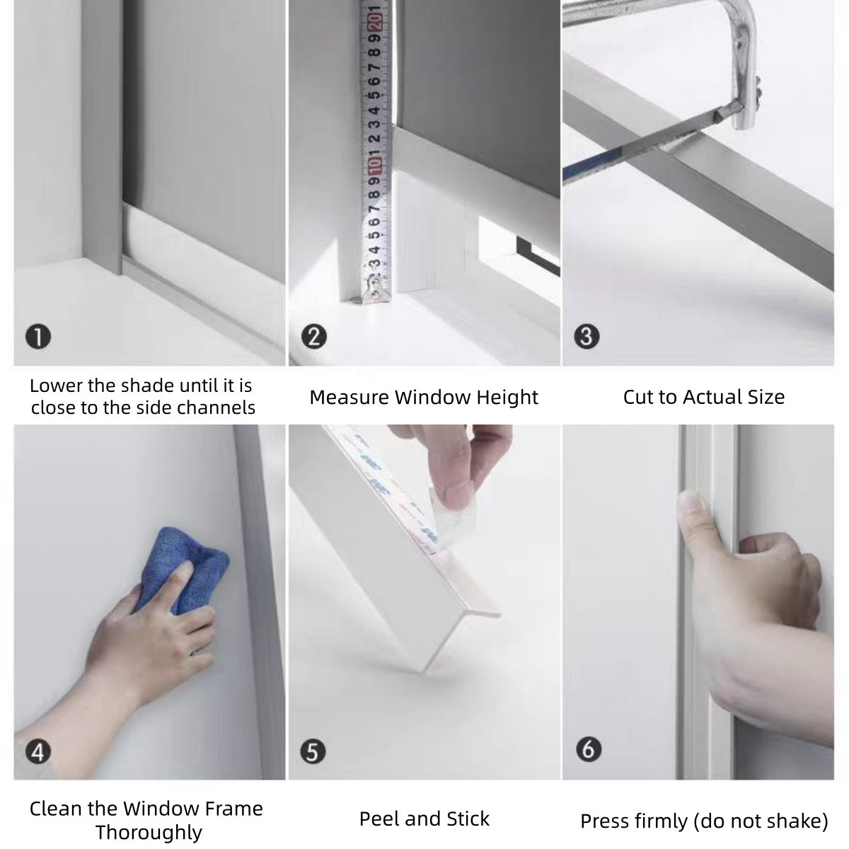 L-Shaped Light Blocking Strip for Roller Shades – Gap Filler for Better Light Control