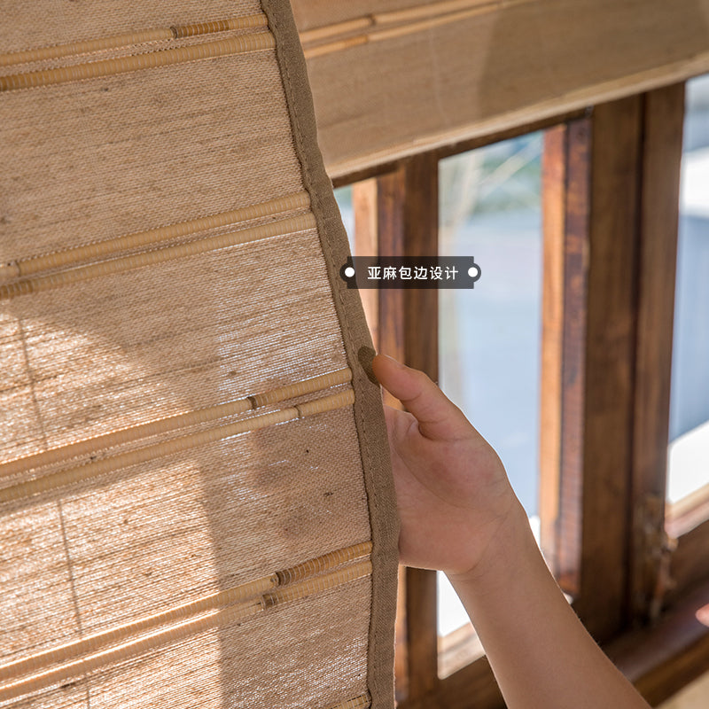 MR-01 Natural Bengal Hemp & Reed Bamboo Roman Shades