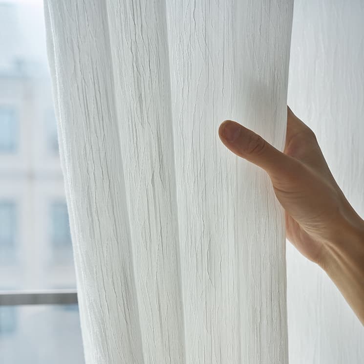 Galaxy Sparkle Embossed Jacquard Sheer Curtains