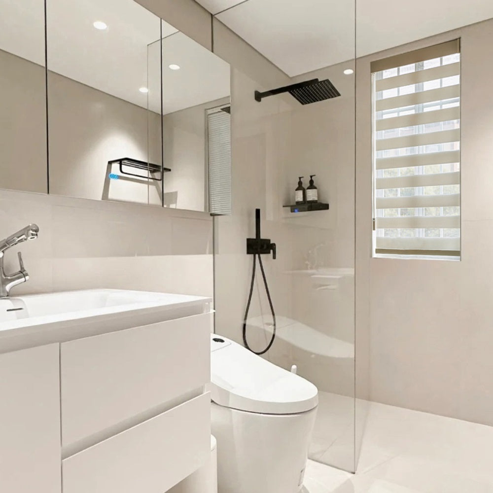 Light Filtering Waterproof Zebra Shades with Cassette