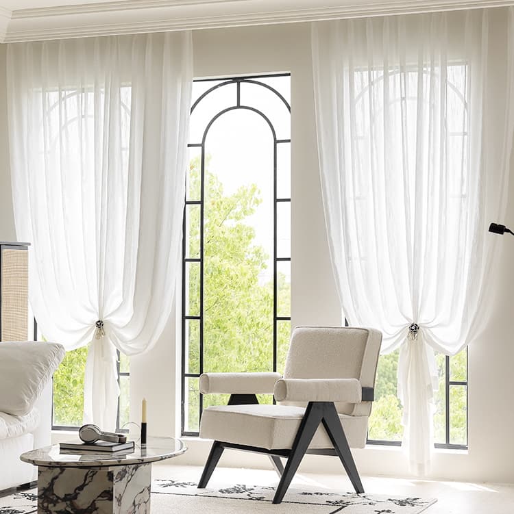 Galaxy Sparkle Embossed Jacquard Sheer Curtains