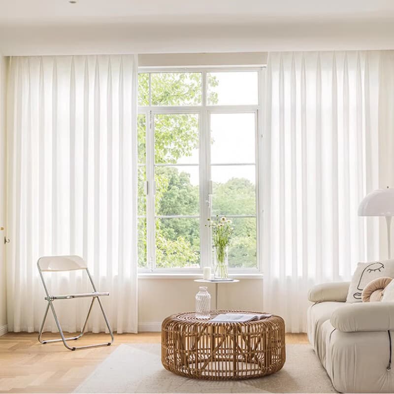 Light Filtering Non-See-Through Sun Protection Abrasion-Resistant Multi-Functional Sheer Curtain