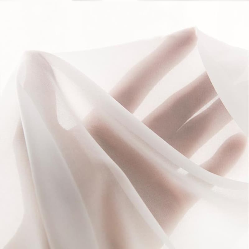 MS-05 Chiffon Flowy White Sheer Curtains