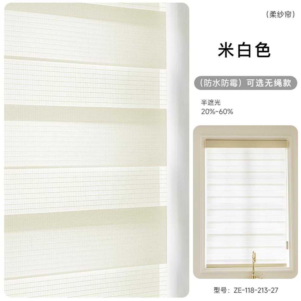 Light Filtering Waterproof Zebra Shades with Cassette