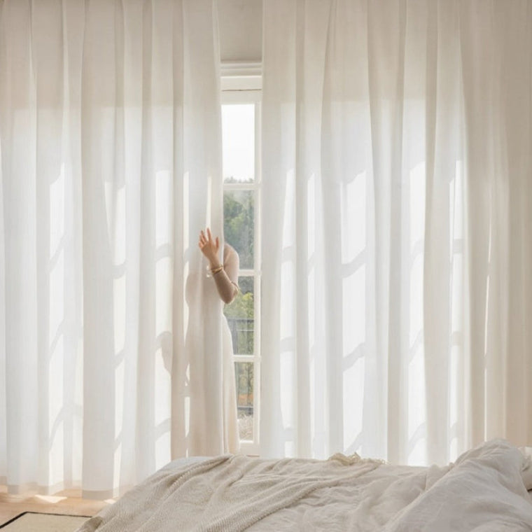 Privacy White Sheer Curtains – Perfect for Light Penetration and Enhanced Privacy