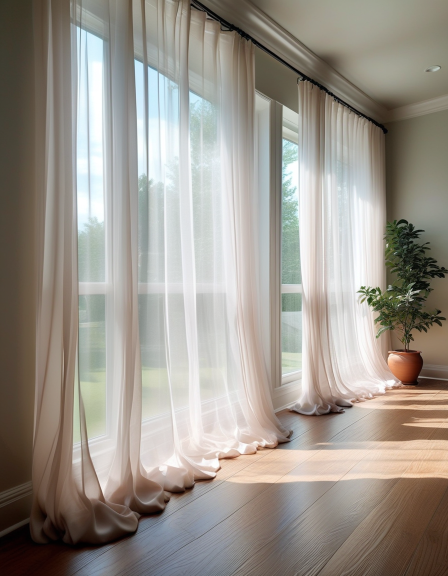 Privacy White Sheer Curtains – Perfect for Light Penetration and Enhanced Privacy