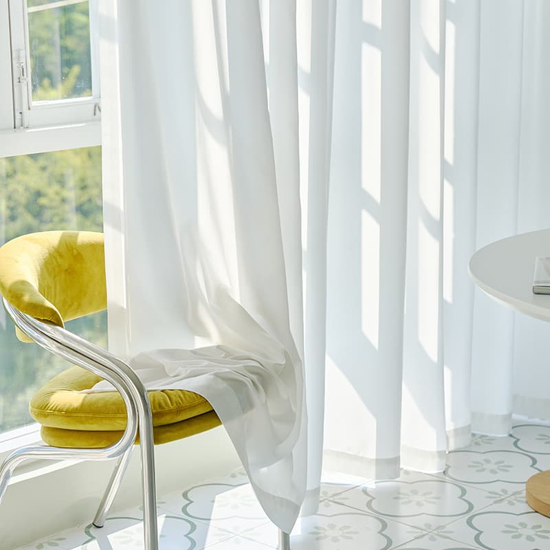 Light Filtering Non-See-Through Sun Protection Abrasion-Resistant Multi-Functional Sheer Curtain