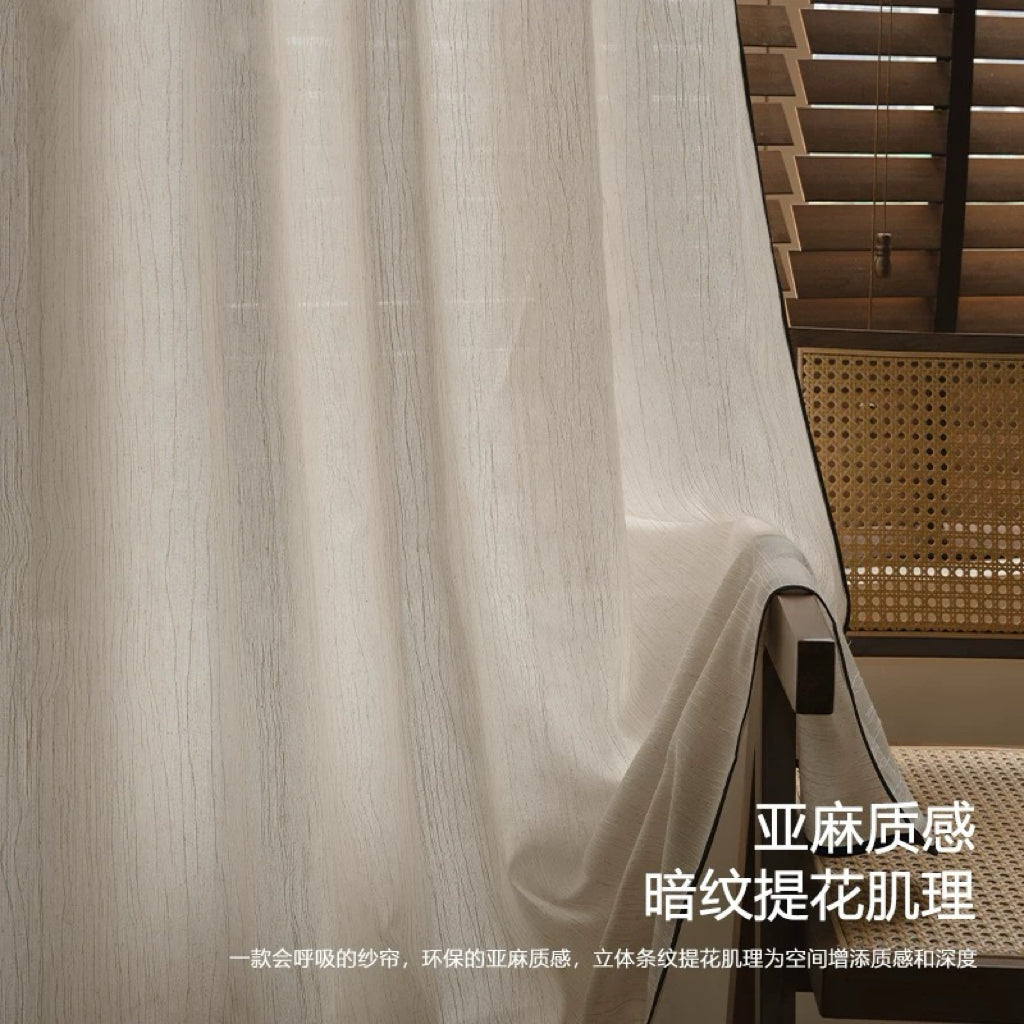 Linen Curtains Light Filtering Curtains  for Living Room Drapes