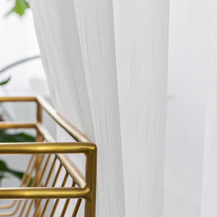 Meteor Shower Vertical Striped Texture Sheer Curtains