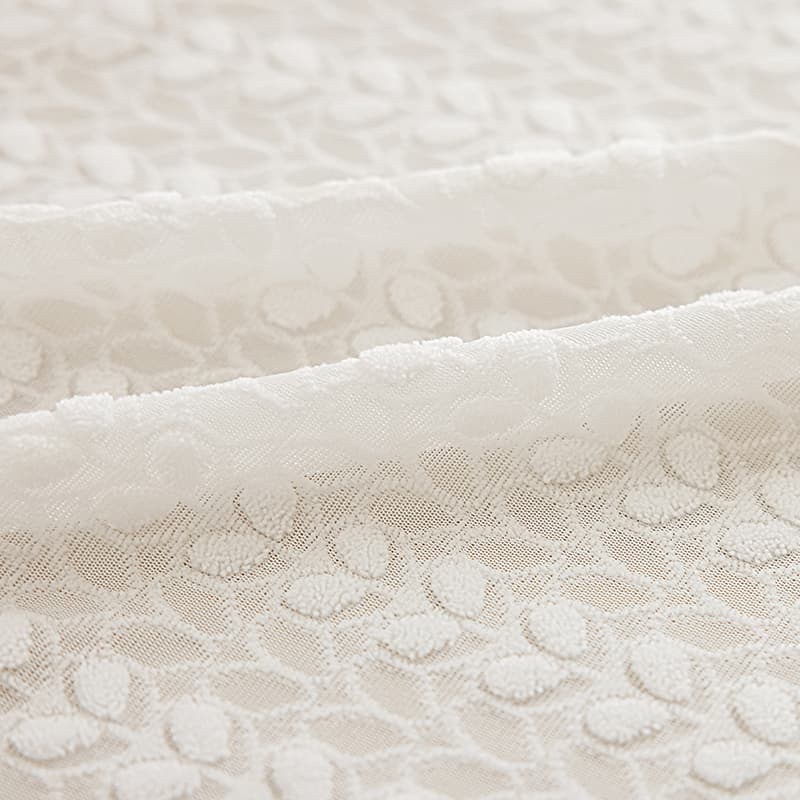 French Luxury Wheat Embossed Texture Sheer Curtains