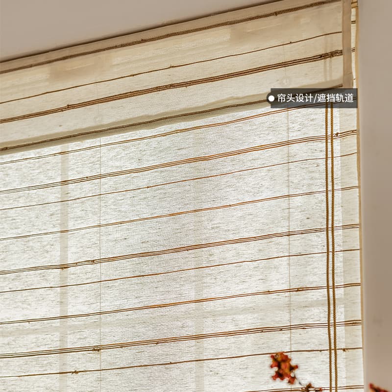 MR-08 Natural Ramie & Jute Bamboo Roman Shades
