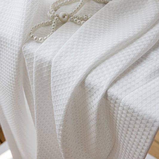 MS-15 Waffle Weave Jacquard Light Filtering Curtains