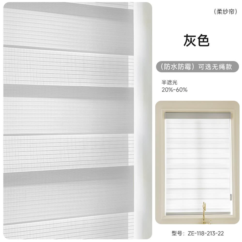 Light Filtering Waterproof Zebra Shades with Cassette