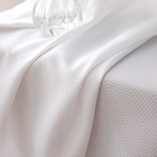 MS-14 Herringbone Jacquard Light Filtering Sheer Curtains