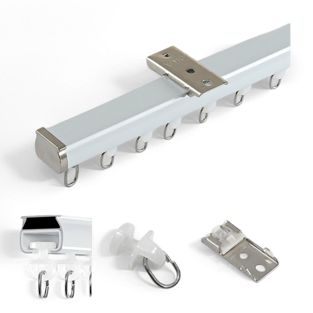 Thickened Silent Aluminum Curtain Track – Smooth Gliding Rail