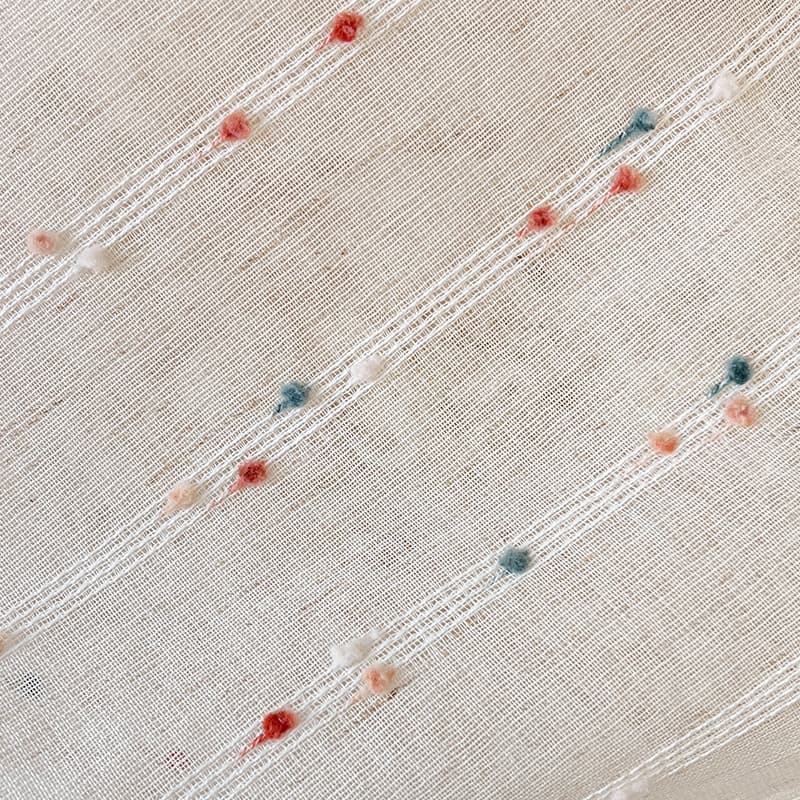 MS-09 Rainbow Candy Dots Linen Sheer Curtains