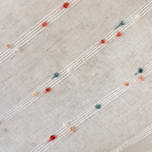 MS-09 Rainbow Candy Dots Linen Sheer Curtains