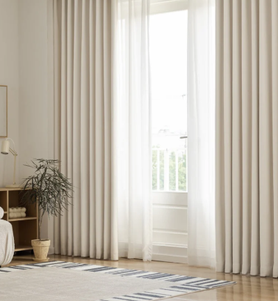 Heavyweight Linen Blend Blackout Curtains – Available in 18 Colors