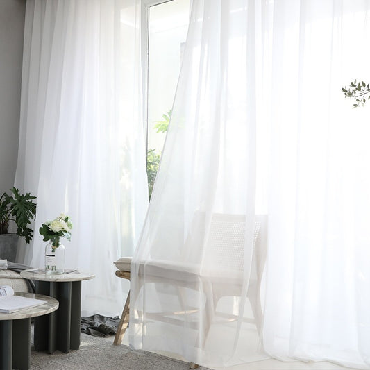 Sheer curtains drapery soft touch